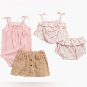 NEW…Nicole Miller 4 Piece Pink Baby Girl Set